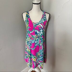 Lilly Pulitzer Melle Trapeze Mini Dress Magenta Hottie Small